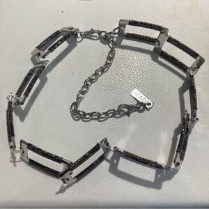 DKNY 40” Metal and Snake Print  Belt Lobster Claw Closure